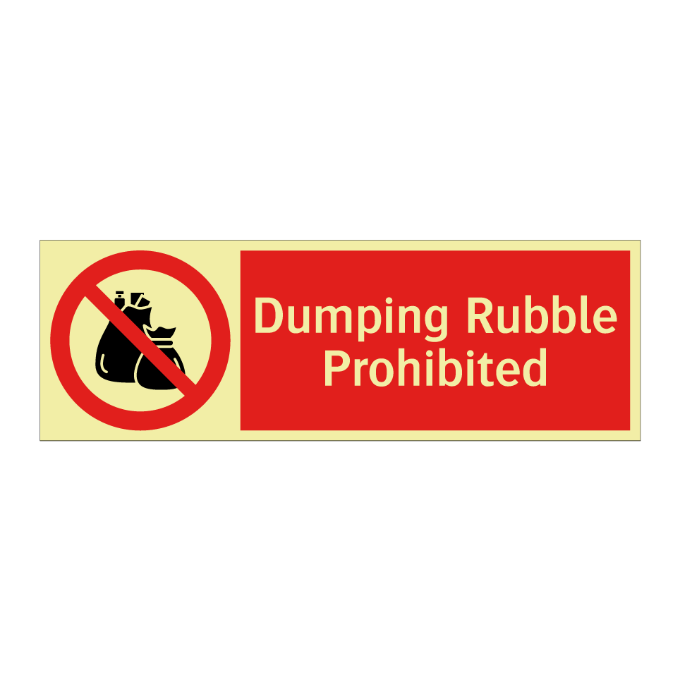 Dumping Rubble Prohibited