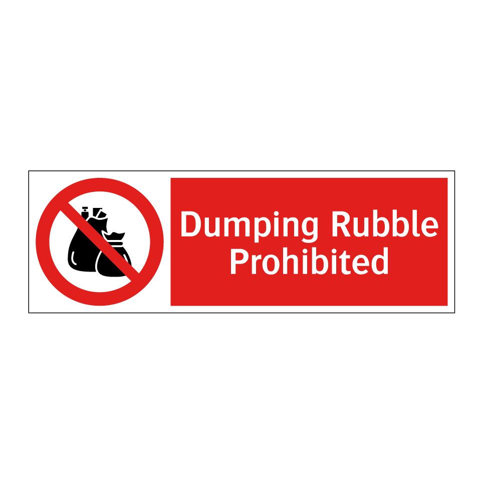 Dumping Rubble Prohibited