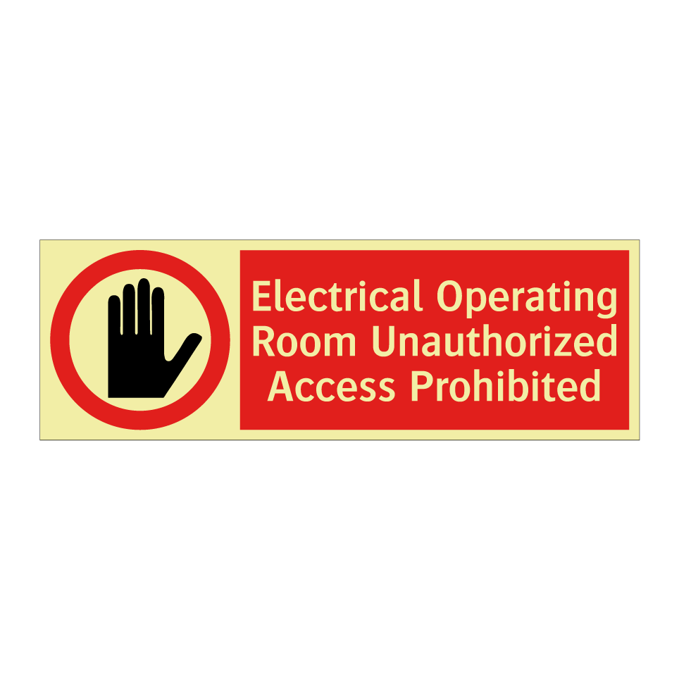 Electrical Operating Room Unauthorized Access Prohibited