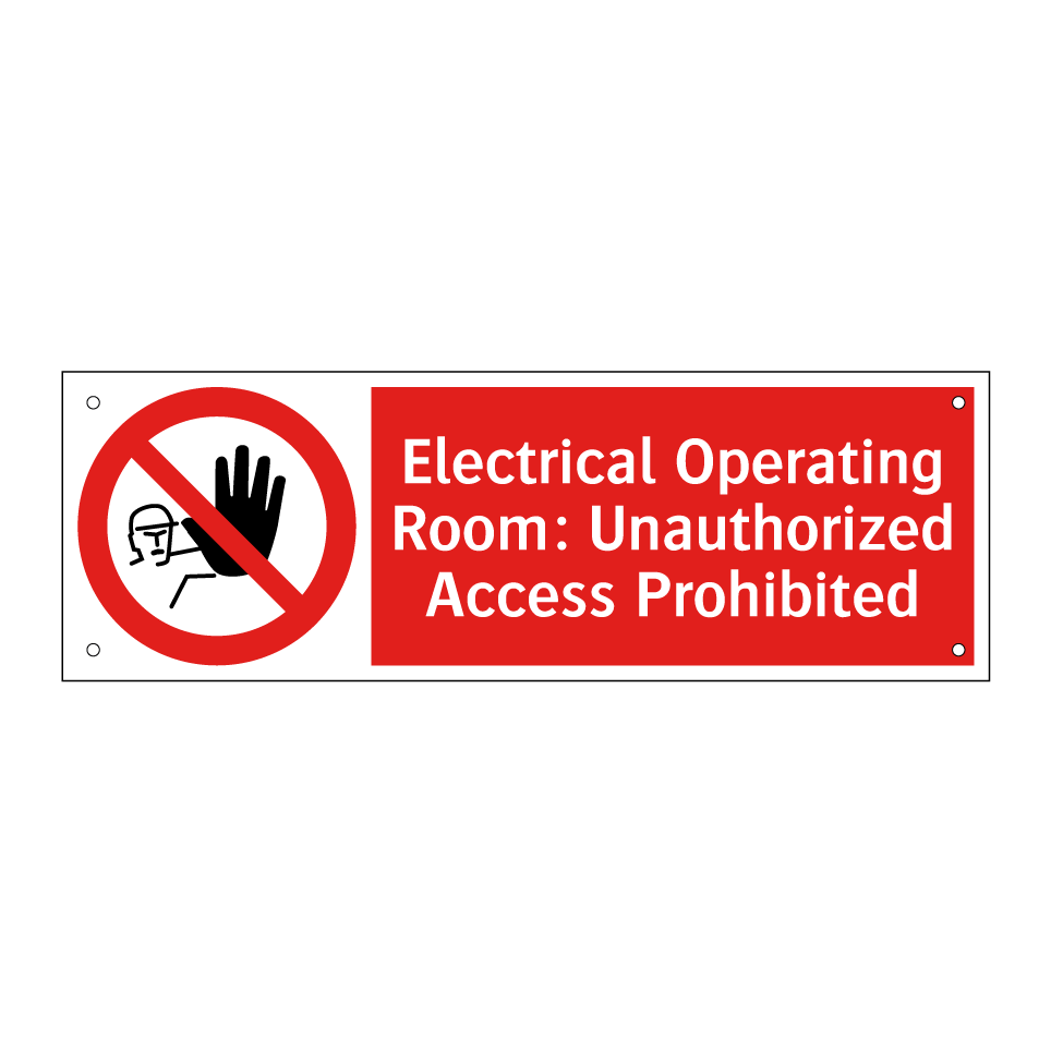 Electrical Operating Room: Unauthorized Access Prohibited