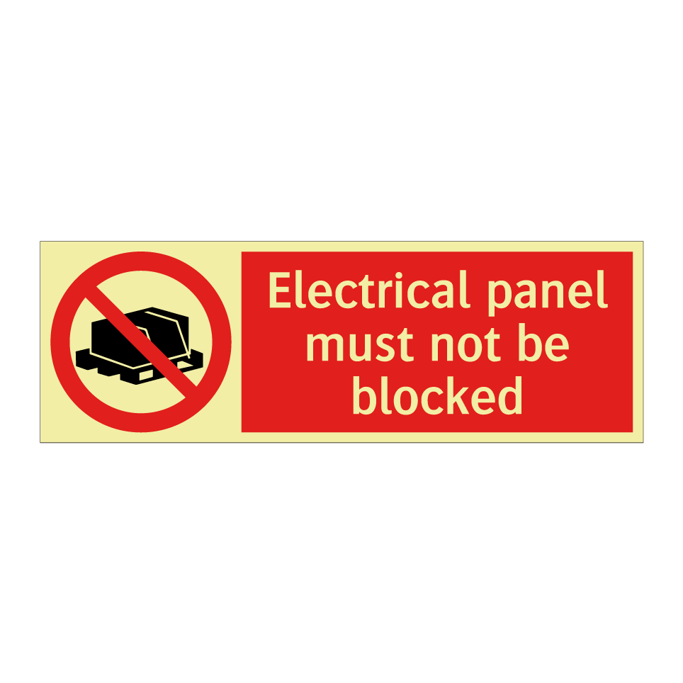 Electrical panel must not be blocked