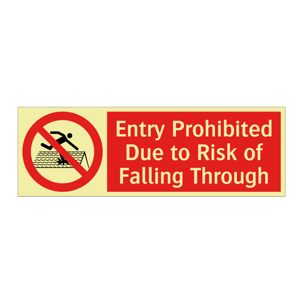 Entry Prohibited Due to Risk of Falling Through