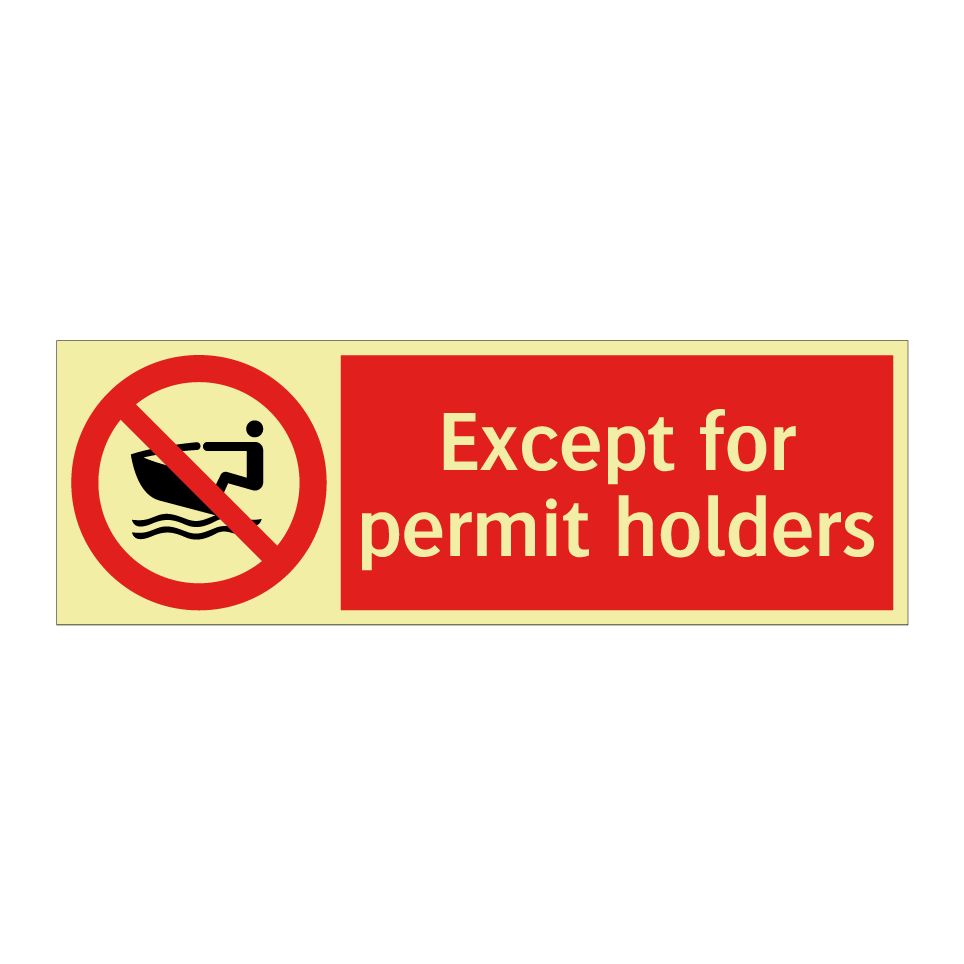 Except for permit holders