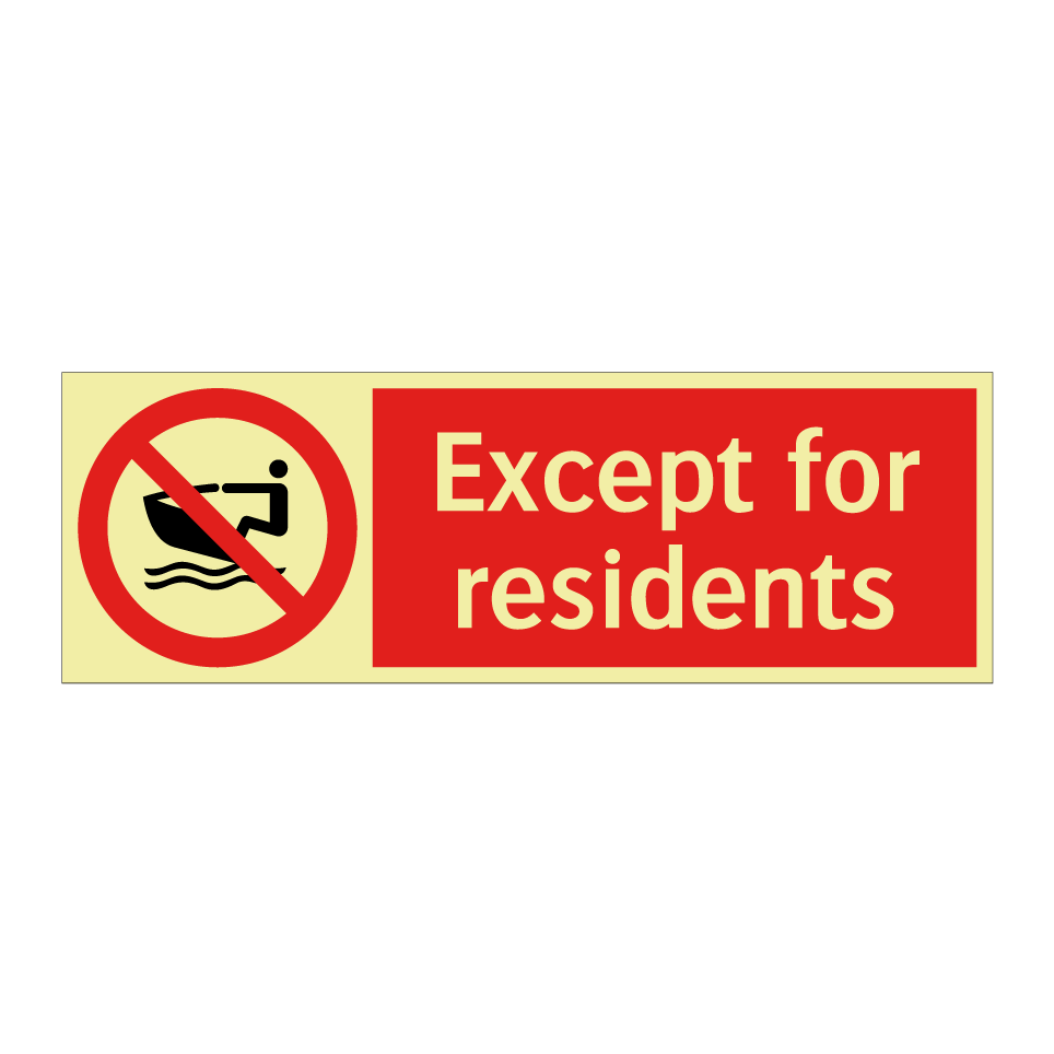 Except for residents