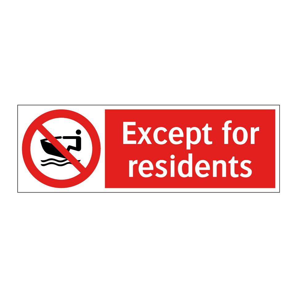 Except for residents