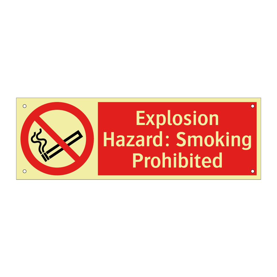 Explosion Hazard: Smoking Prohibited