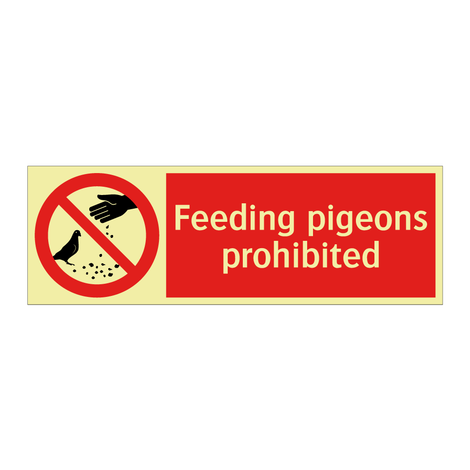 Feeding pigeons prohibited