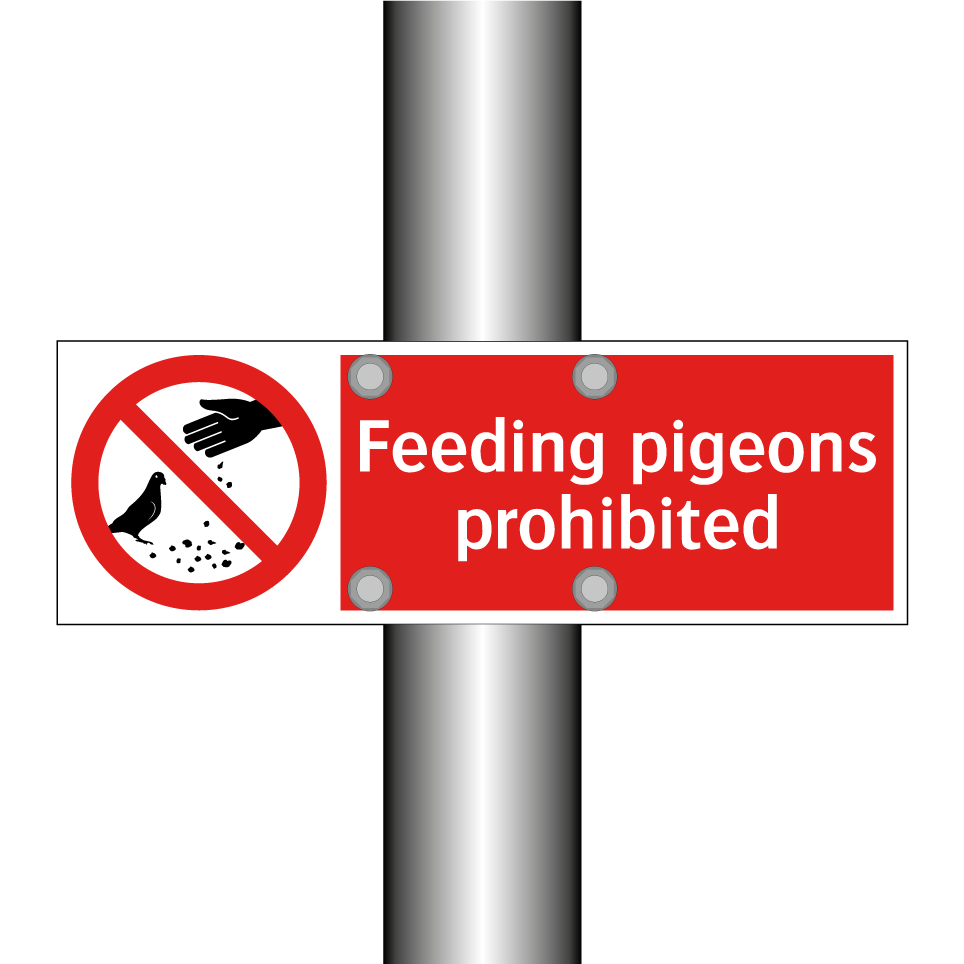 Feeding pigeons prohibited