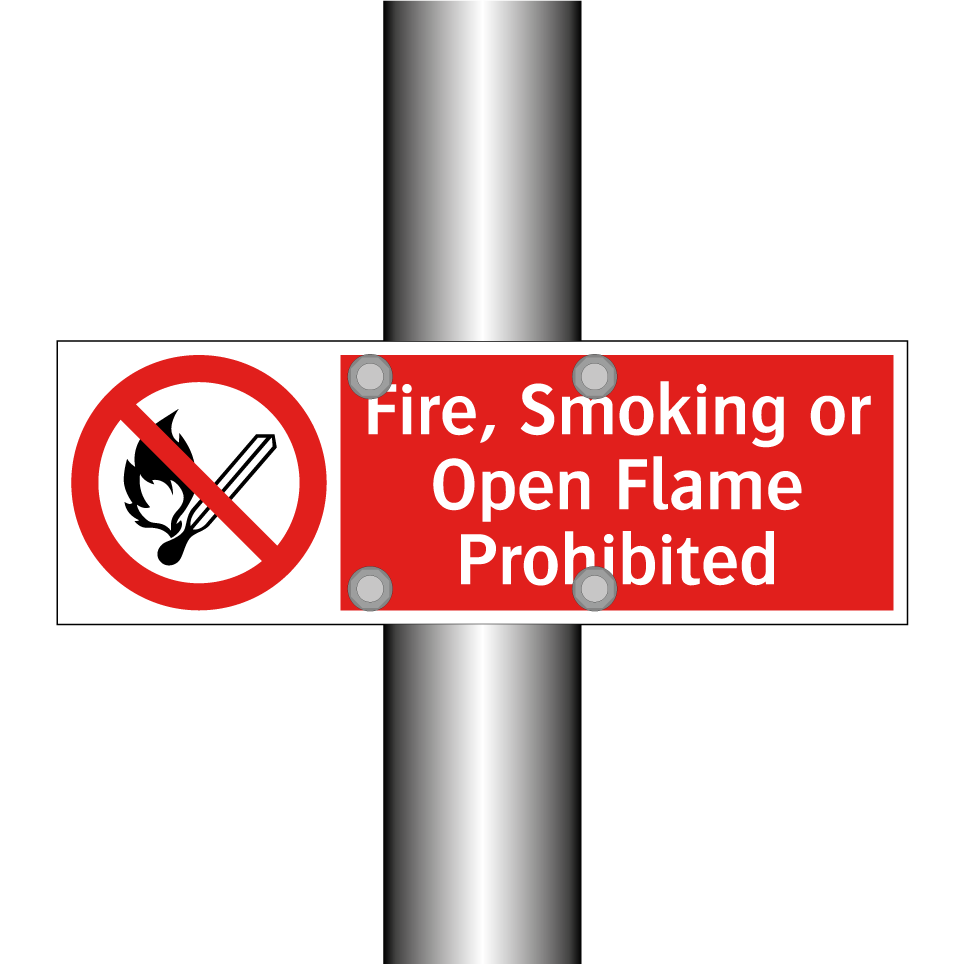 Fire, Smoking or Open Flame Prohibited