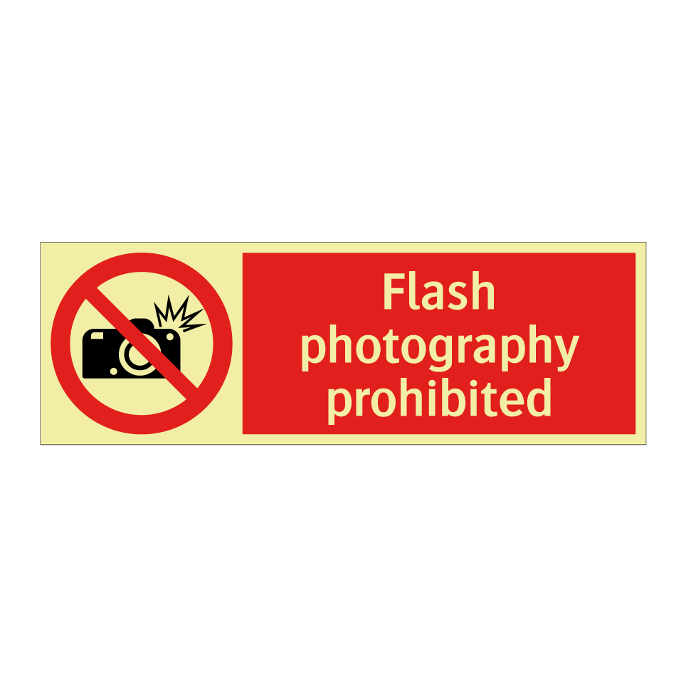 Flash photography prohibited
