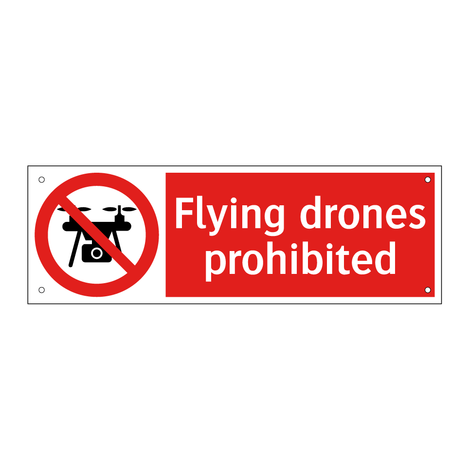 Flying drones prohibited
