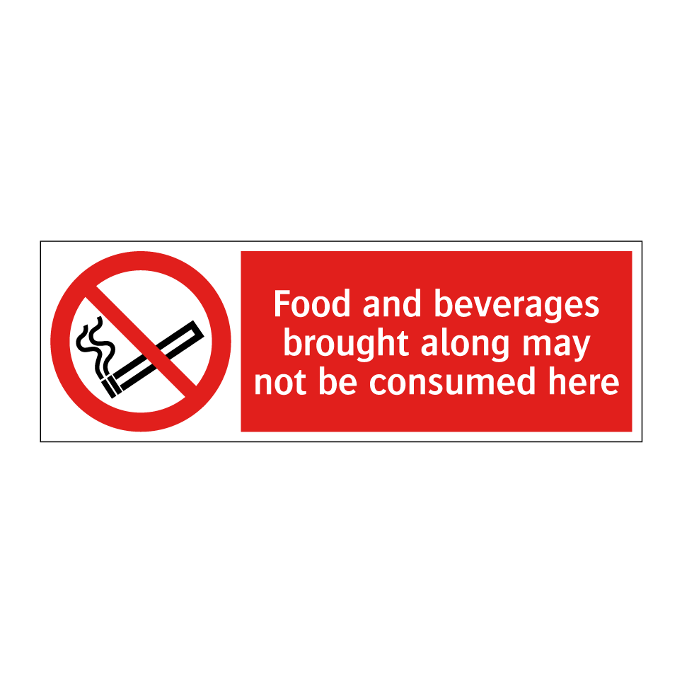 Food and beverages brought along may not be consumed here