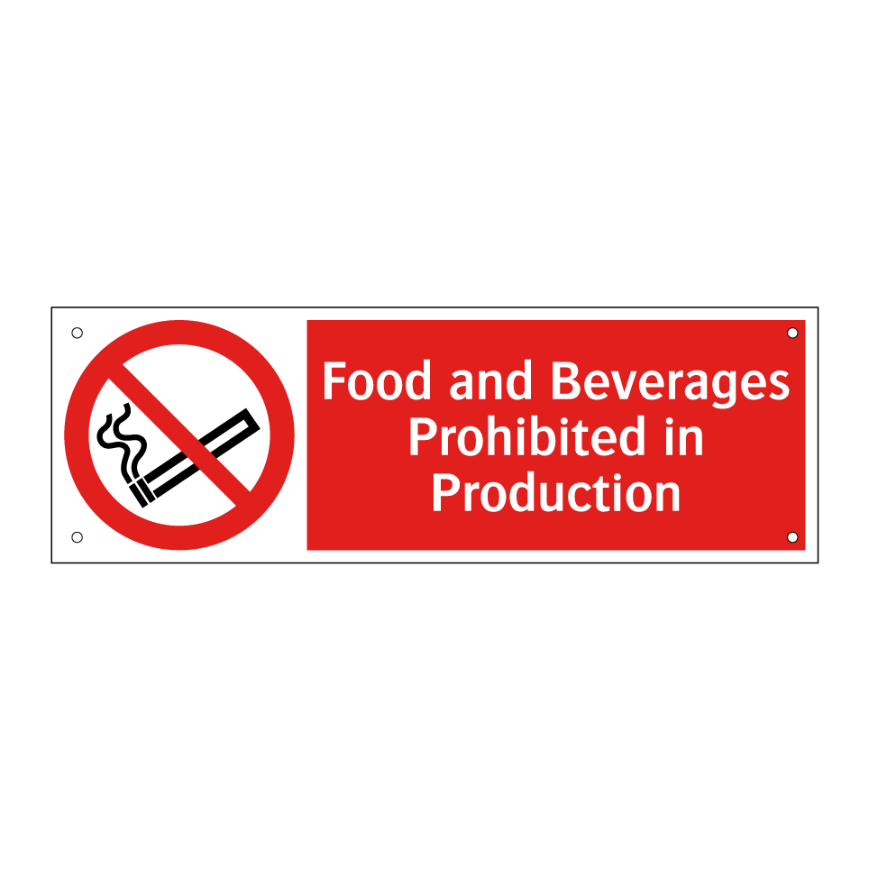 Food and Beverages Prohibited in Production