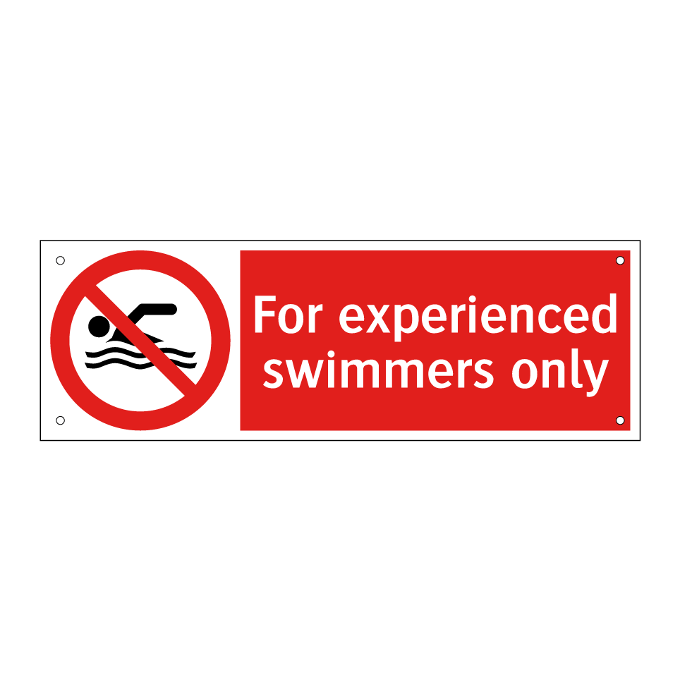 For experienced swimmers only