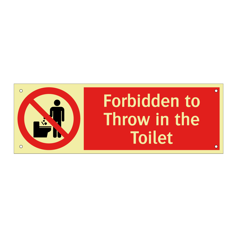 Forbidden to Throw in the Toilet