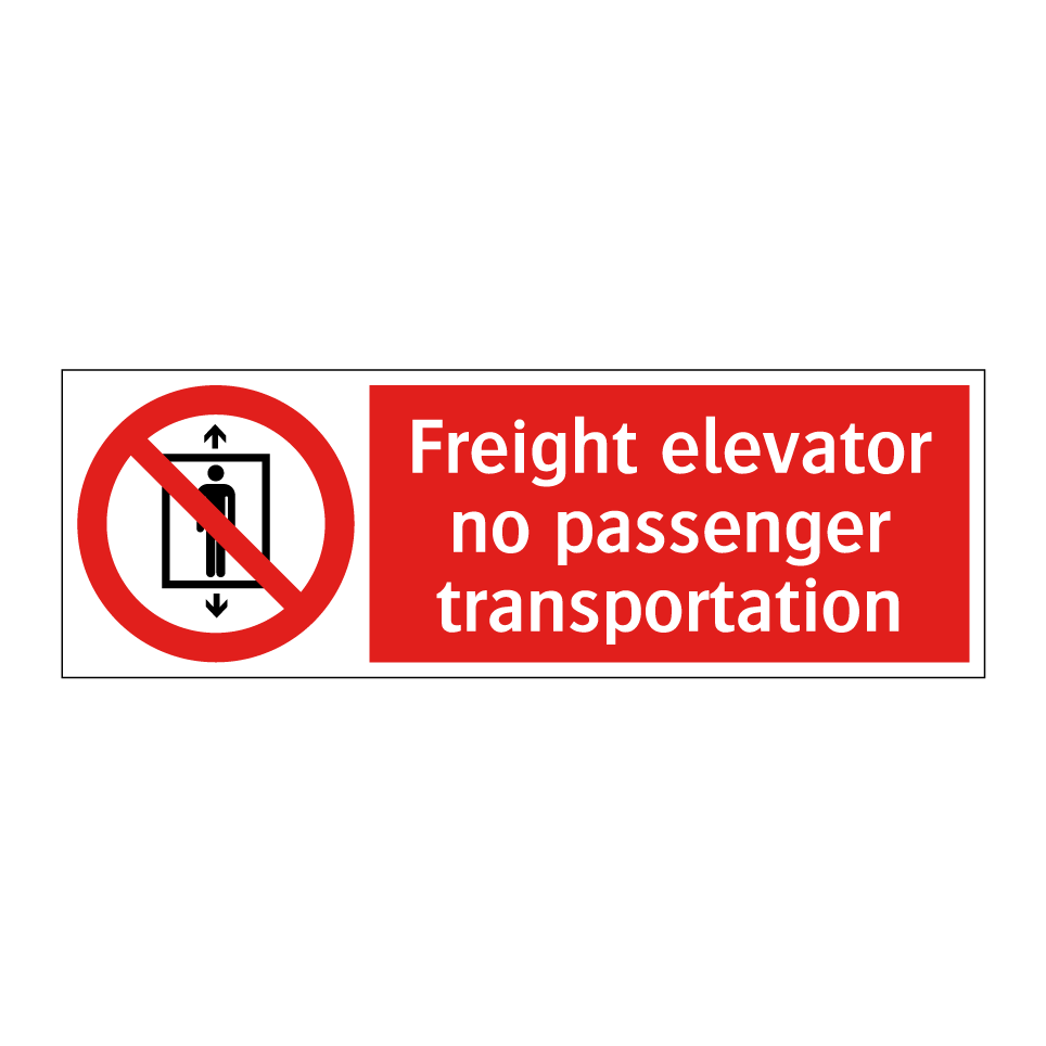 Freight elevator no passenger transportation