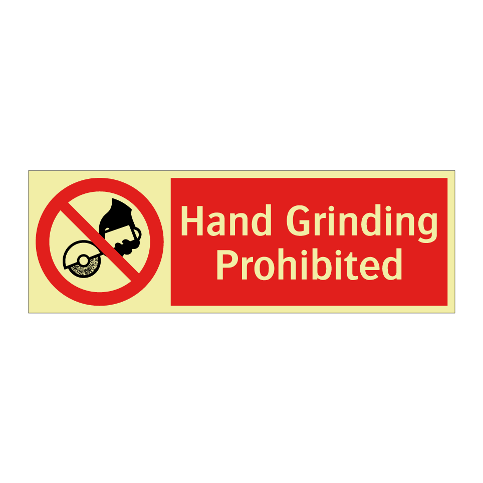 Hand Grinding Prohibited