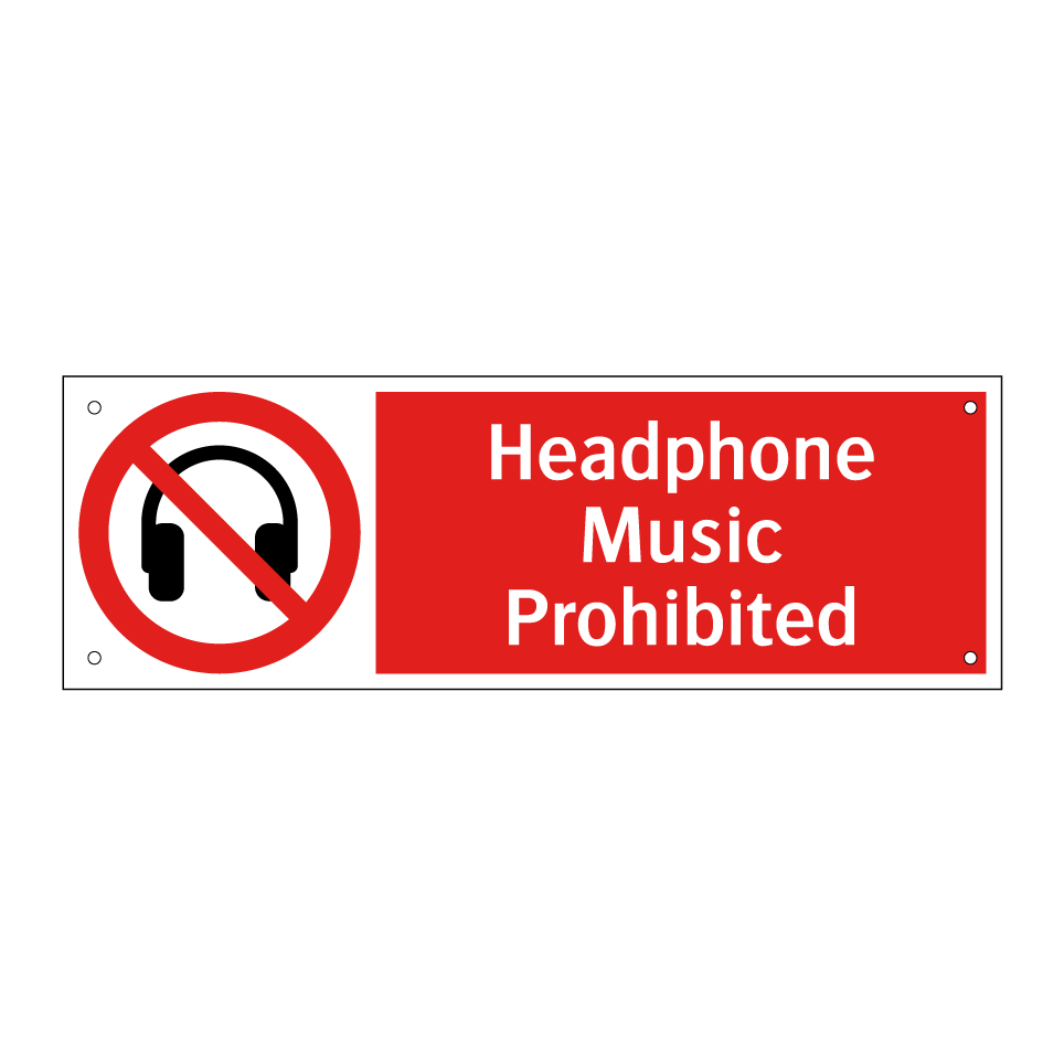 Headphone Music Prohibited
