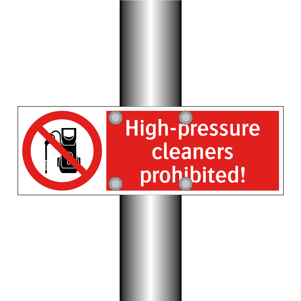 High-pressure cleaners prohibited!