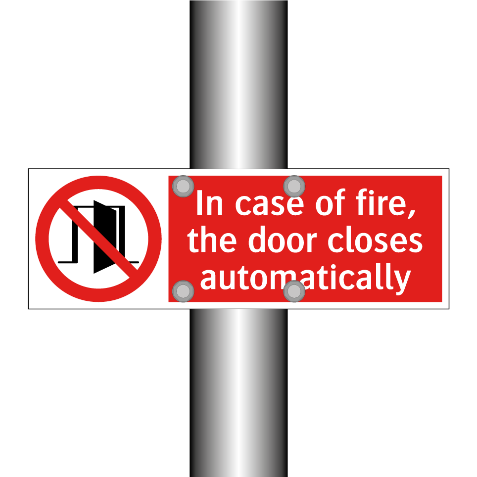 In case of fire, the door closes automatically