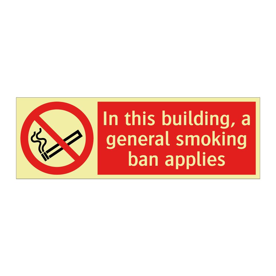 In this building, a general smoking ban applies