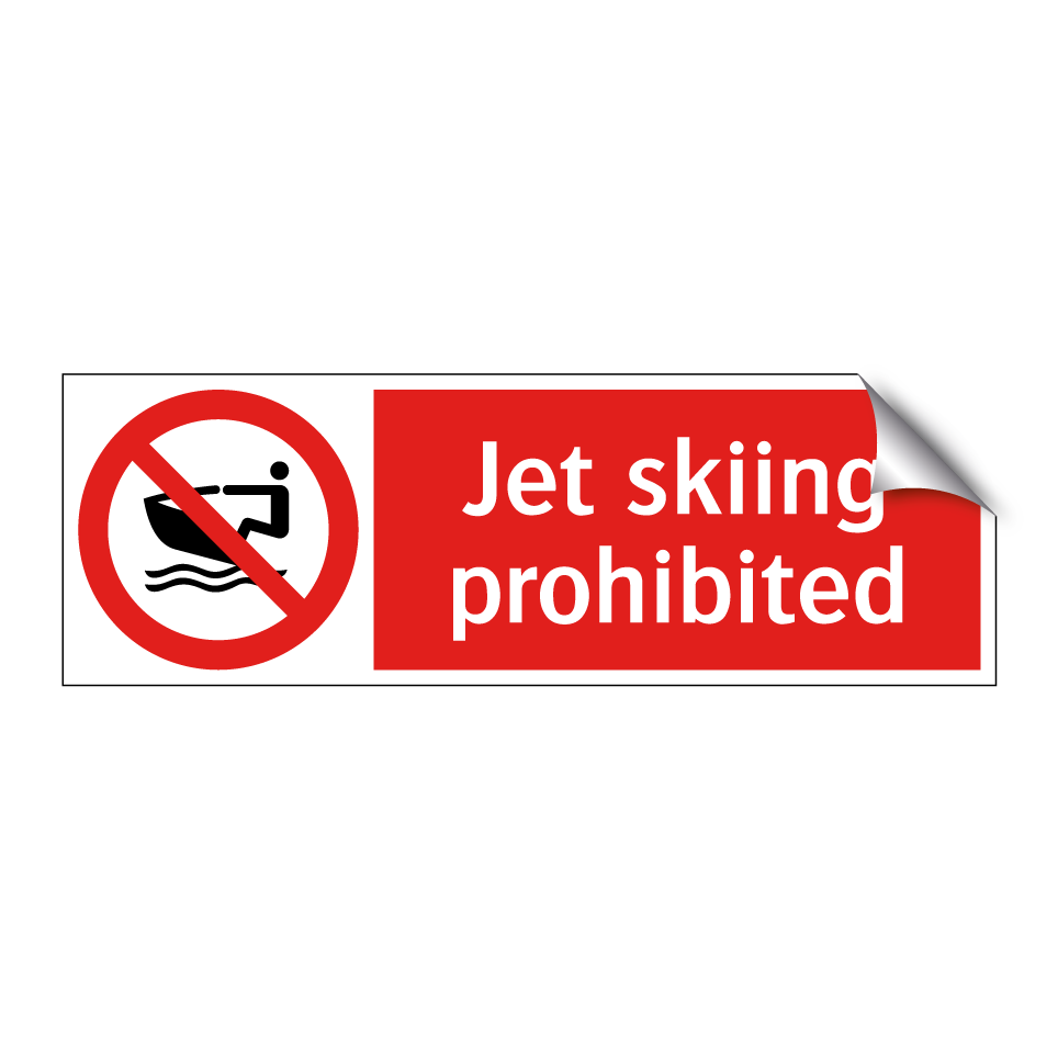 Jet skiing prohibited