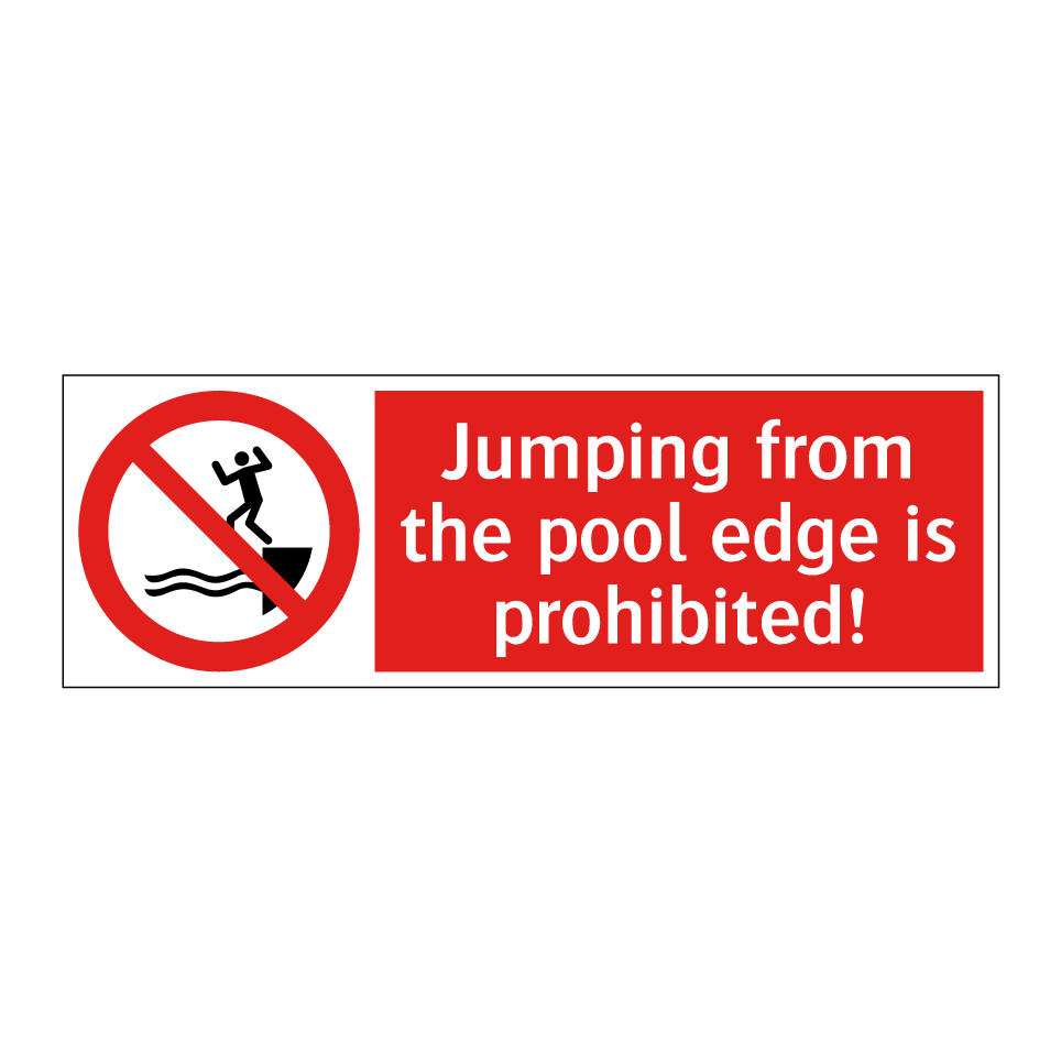 Jumping from the pool edge is prohibited!
