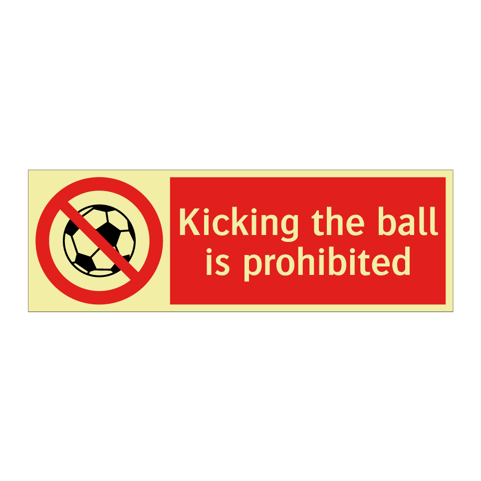 Kicking the ball is prohibited
