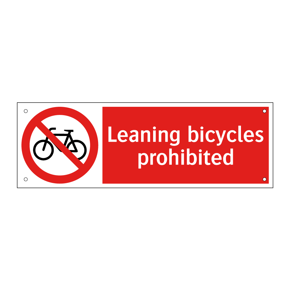 Leaning bicycles prohibited