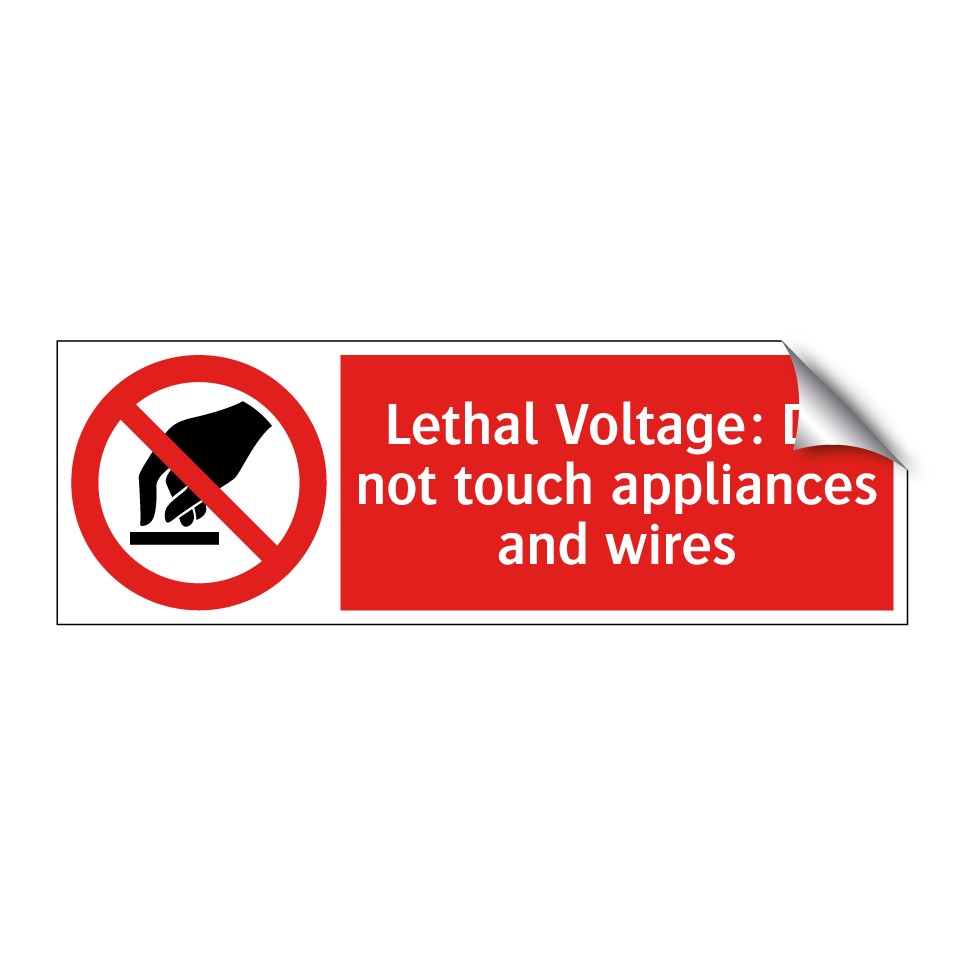 Lethal Voltage: Do not touch appliances and wires
