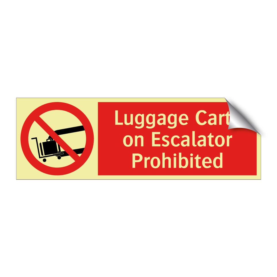 Luggage Carts on Escalator Prohibited