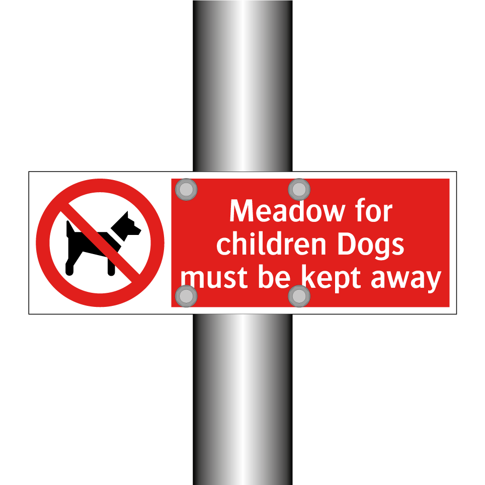 Meadow for children Dogs must be kept away