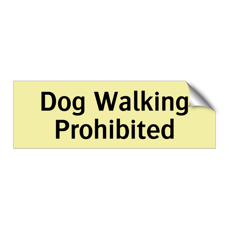 Dog Walking Prohibited