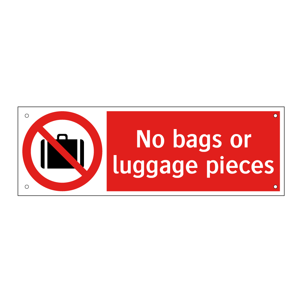 No bags or luggage pieces