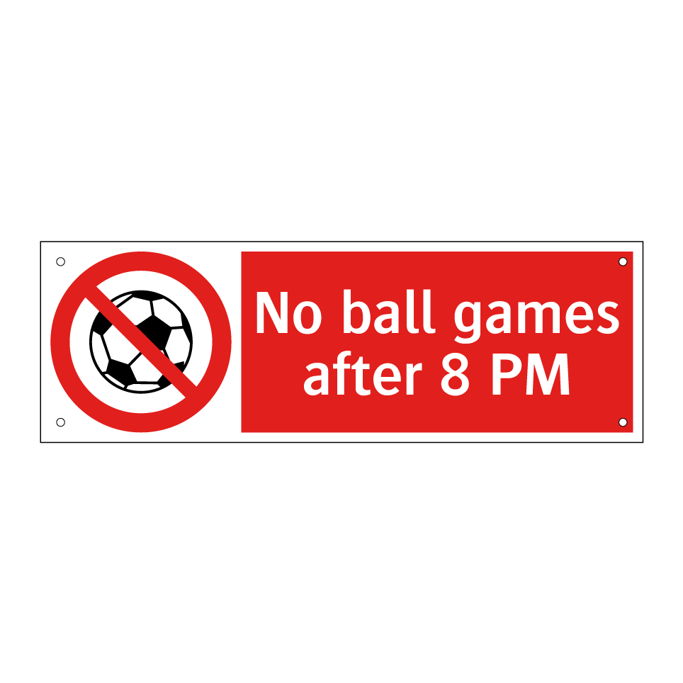 No ball games after 8 PM