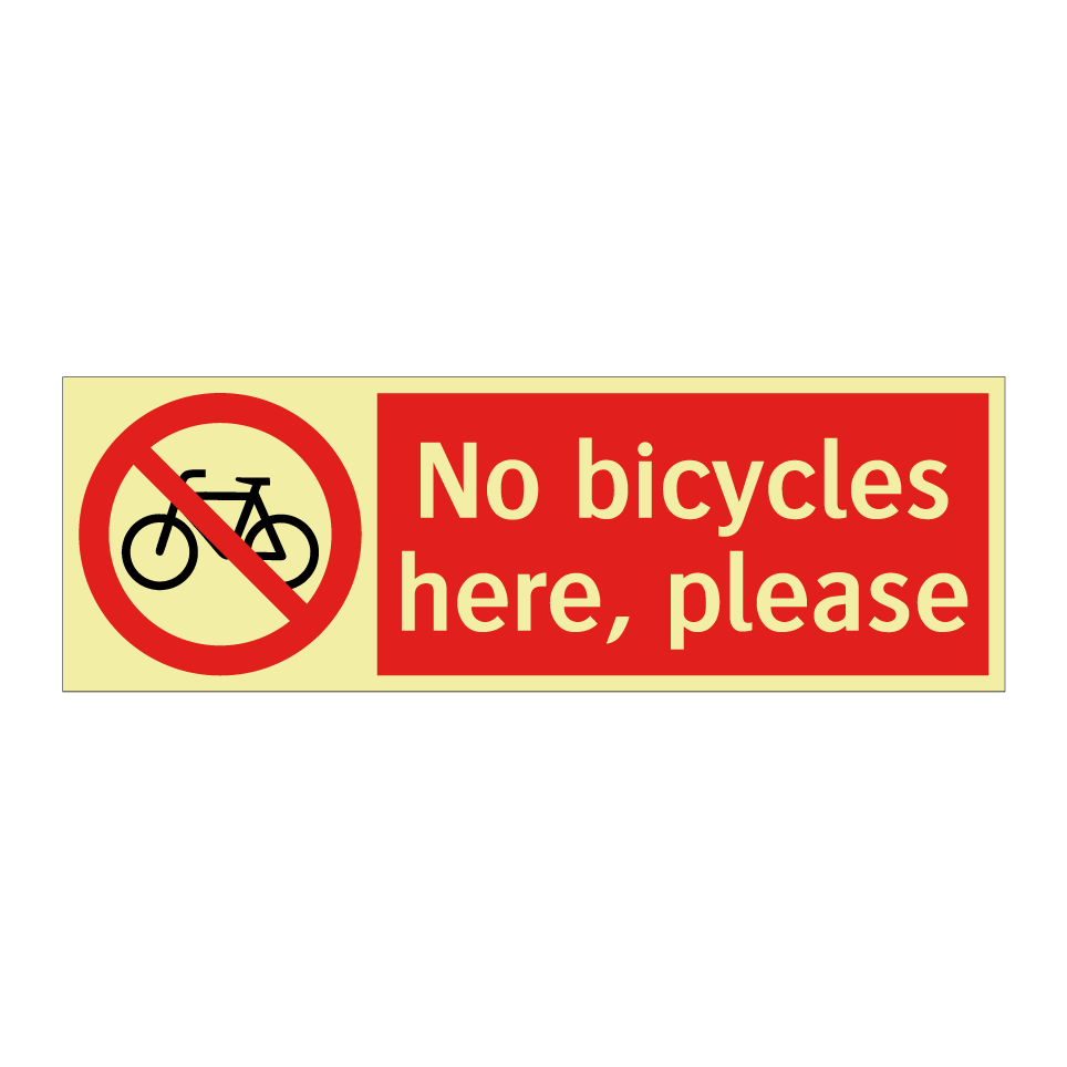 No bicycles here, please