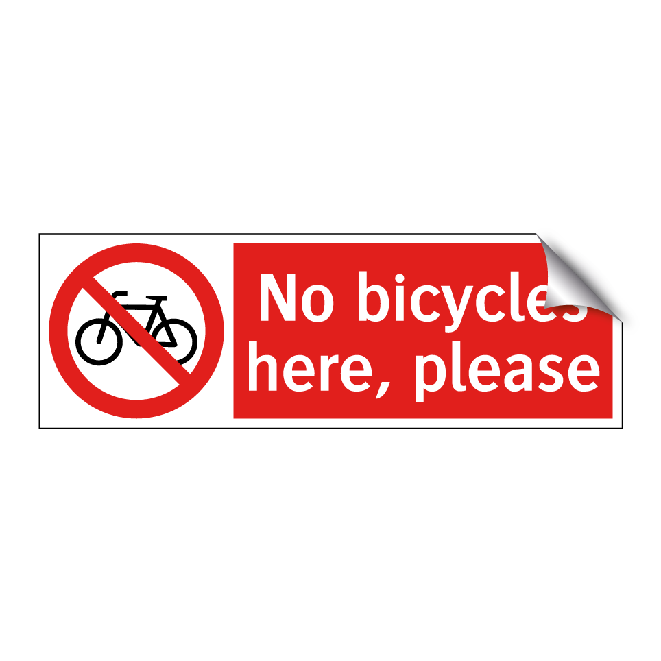 No bicycles here, please