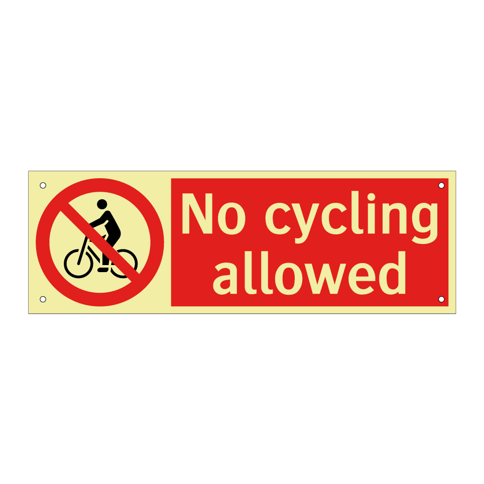No cycling allowed