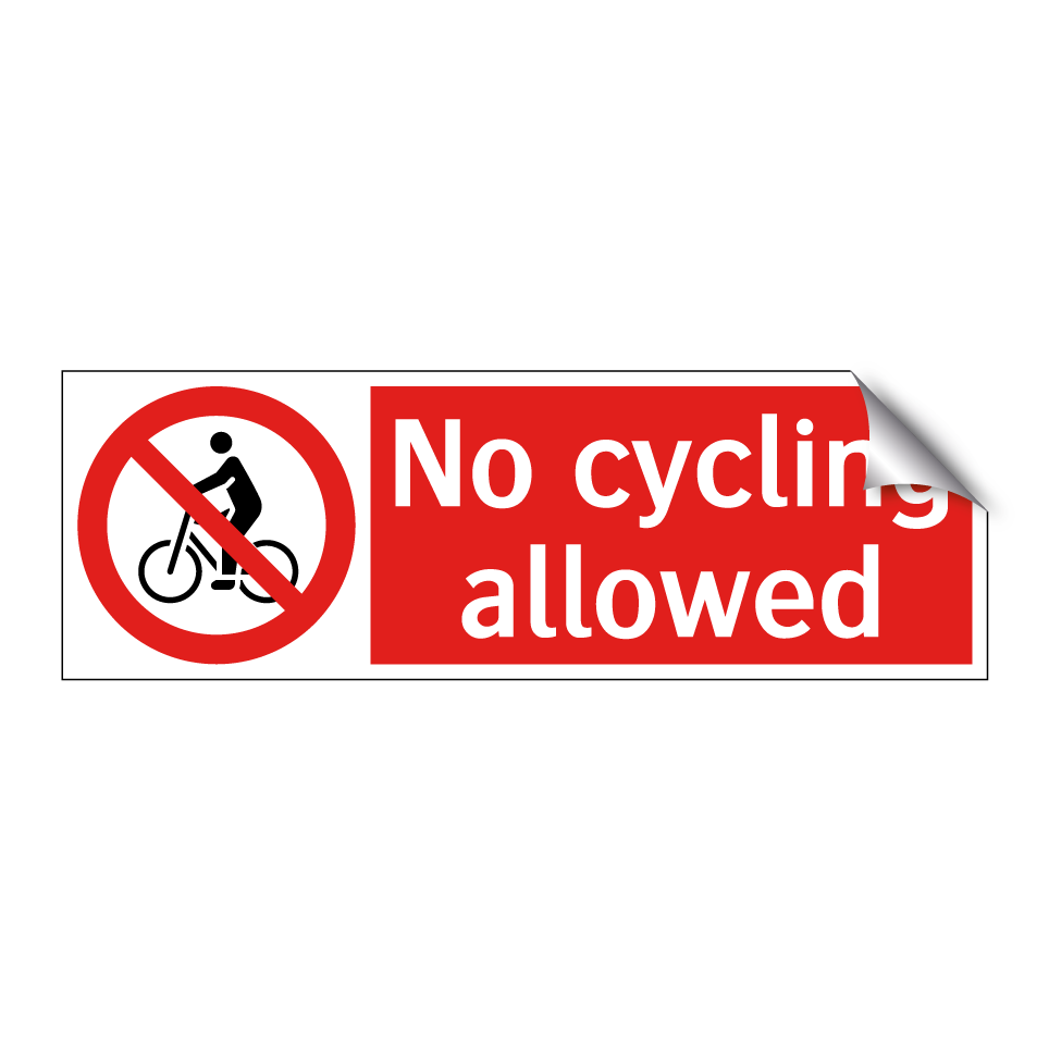 No cycling allowed