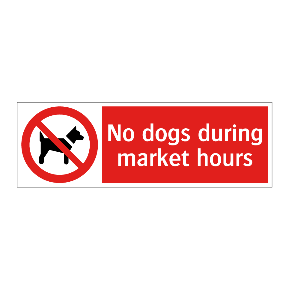 No dogs during market hours