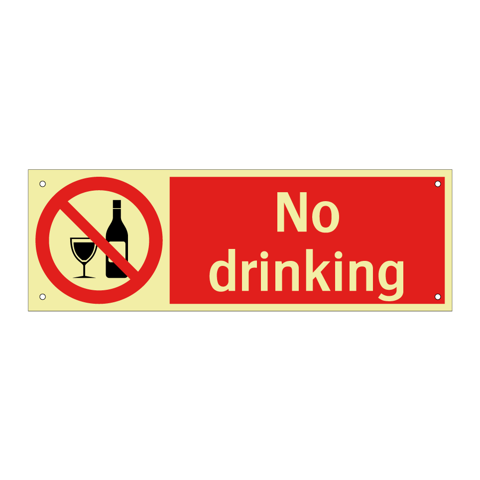 No drinking