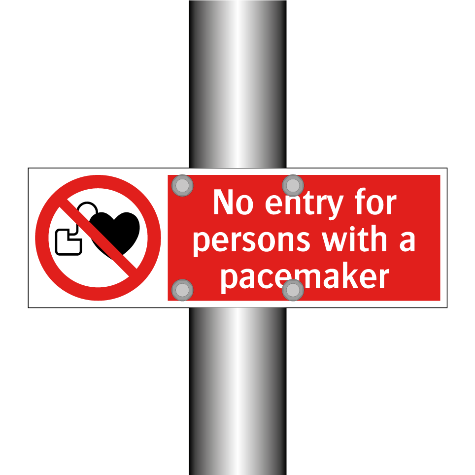 No entry for persons with a pacemaker