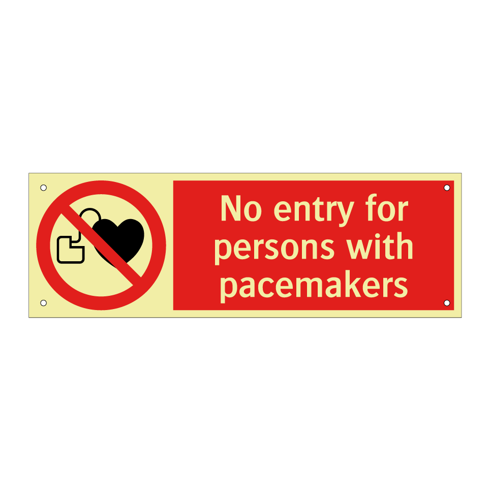No entry for persons with pacemakers