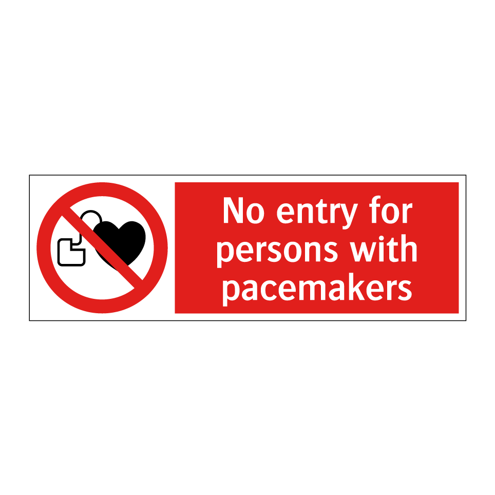 No entry for persons with pacemakers