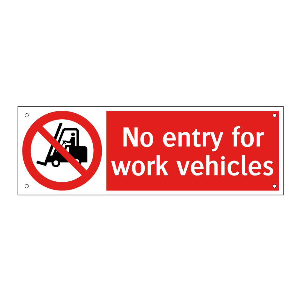 No entry for work vehicles