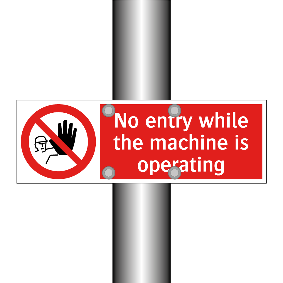 No entry while the machine is operating