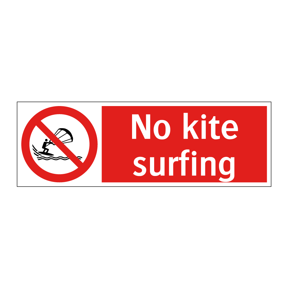 No kite surfing