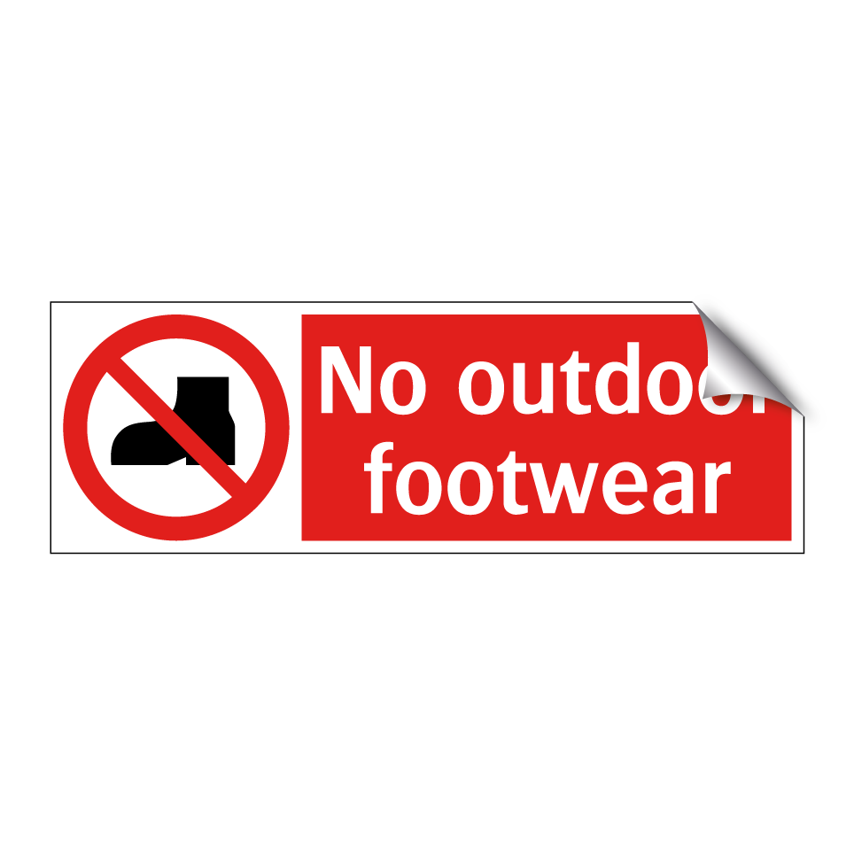 No outdoor footwear