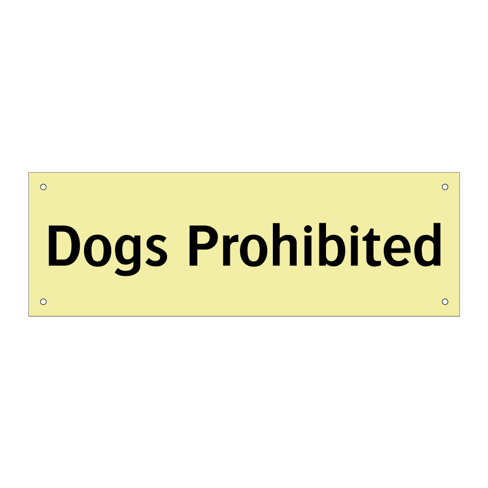 Dogs Prohibited