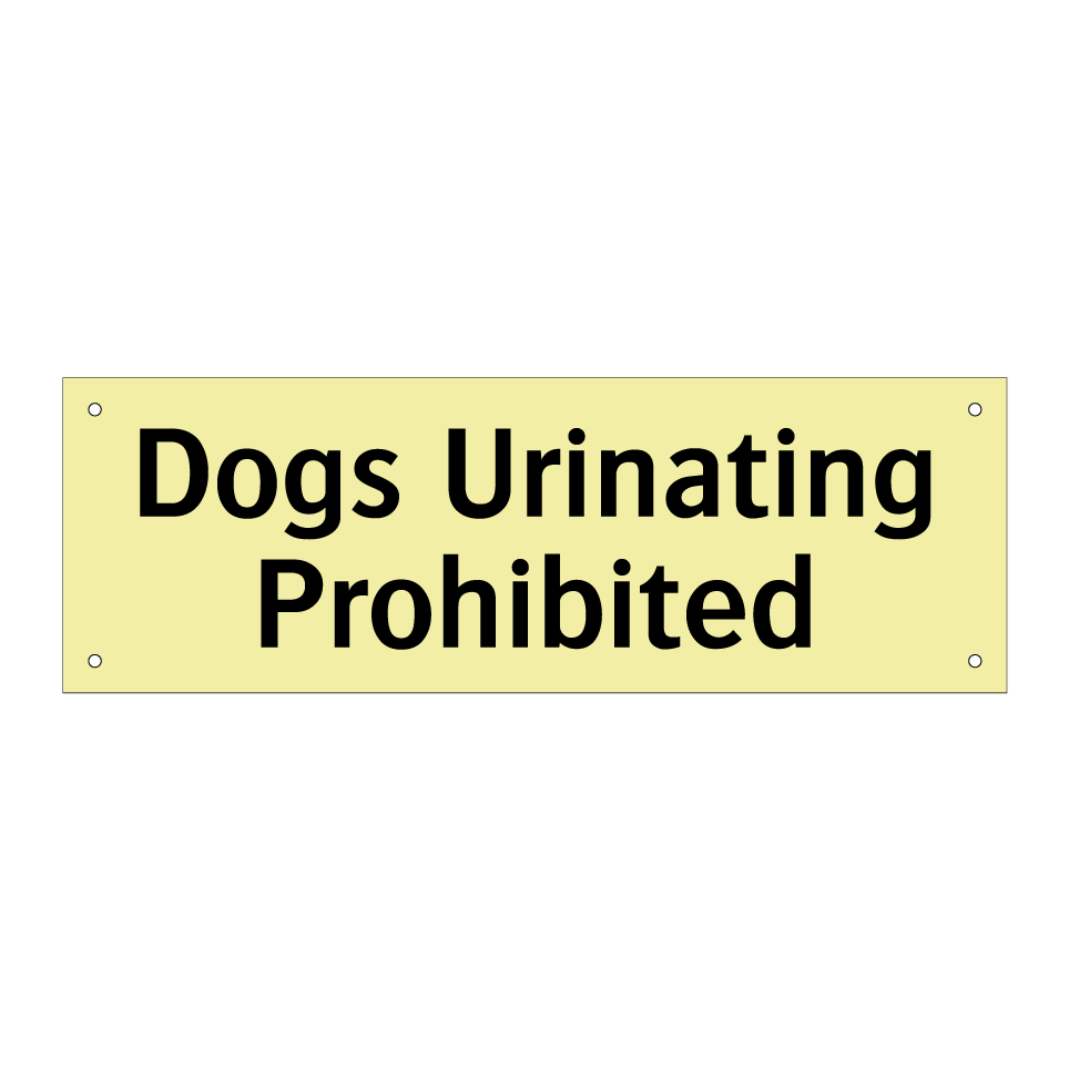 Dogs Urinating Prohibited
